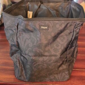 Black Patterned Tote Bag